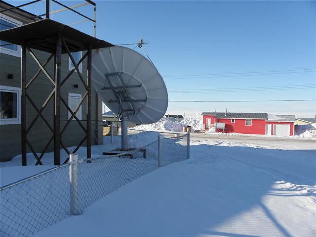 Satellite dish service by Mark Erney for Baker Lake, Nunavut, Canada Gold Mining Camp Picture 7