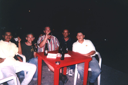 Picture of Mark Erney Drinking Cerveza With Friends In Honduras