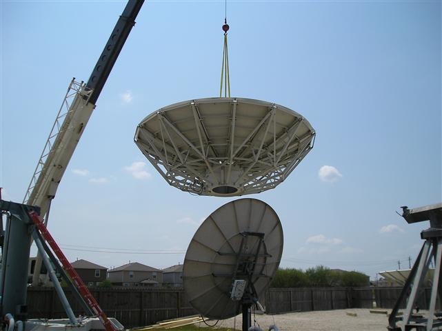 Satellite Earth Station Teleport Removal Dish Shipping Pictures Images by Mark Erney 10